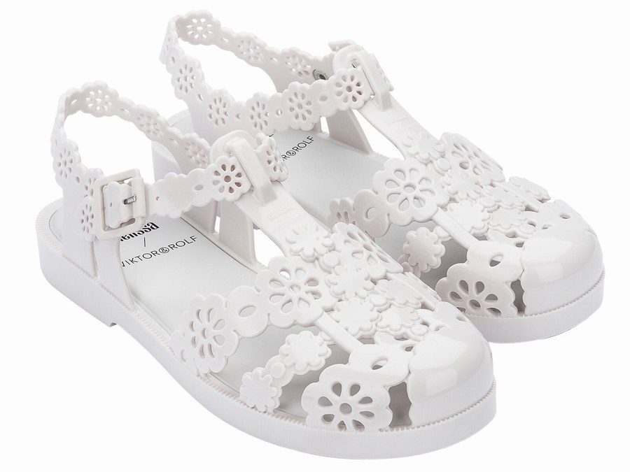 Sandalias Melissa Viktor and Rolf Possession Lace Mujer - Blancas - Argentina SMK-712036